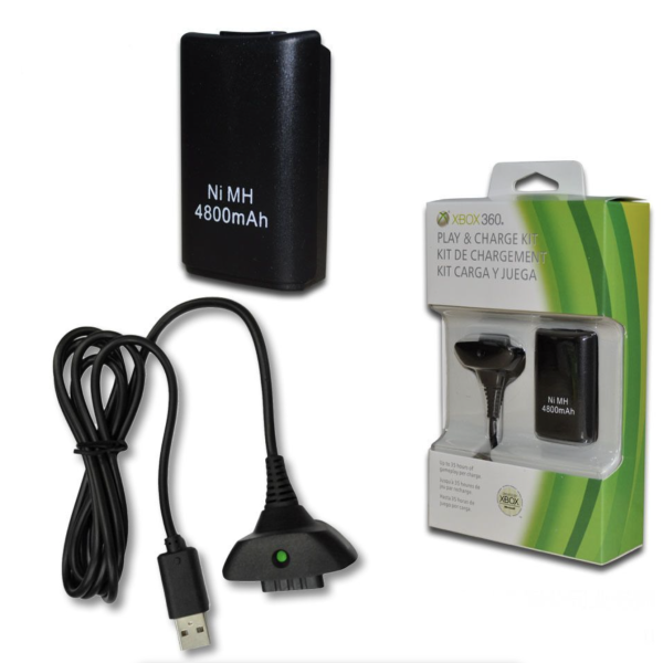 Xbox 360 Play Charge Kit Black