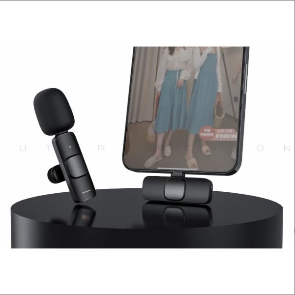 Professional Wireless Lavalier Lapel Microphone for Android Computer - Cordless Omnidirectional Condenser Recording Mic with USB C Interface for Interview Video Podcast Vlog YouTube