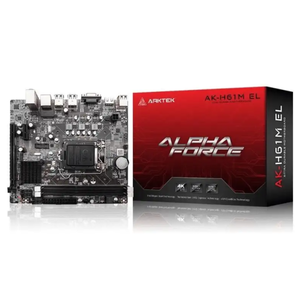Arktek Intel H61 Intel Socket LGA1155 Micro-ATX Motherboard AK-H61M