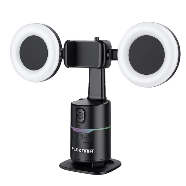 PLOKAMA AUTO-A20 PRO Handheld Gimbal Stabilizer with LED FILL LIGHT Black