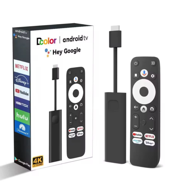 DColor Android TV Box 4K Dongle | Netflix DStv | Google Certified Streaming Stick